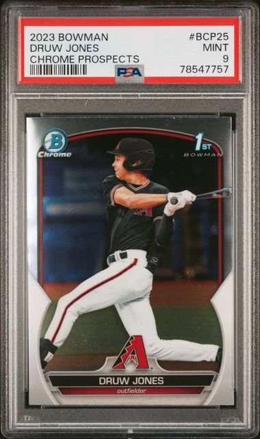 2023 Bowman Prospects #BP25 Druw Jones Rookie Card - SGC MT+ 9.5