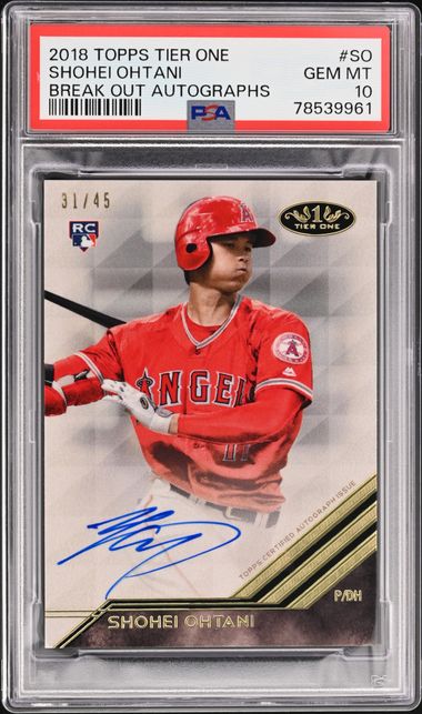 Shohei Ohtani Los Angeles Angels Autographed 2018 Topps Series