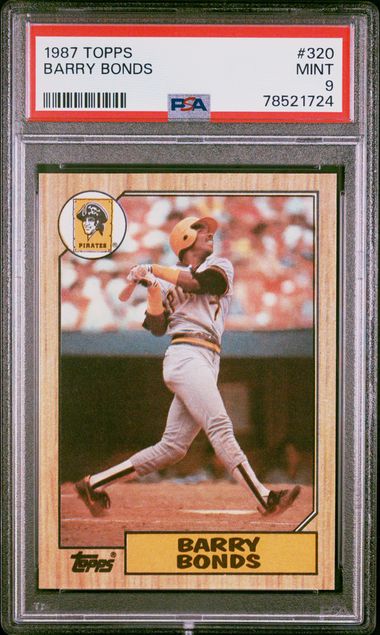 1987 Donruss Opening Day Barry Bonds (White Jersey,Corr. Photo