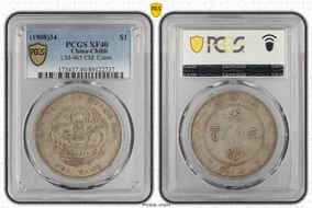 (1908)34 $1 LM-465 Cld. Conn. XF40