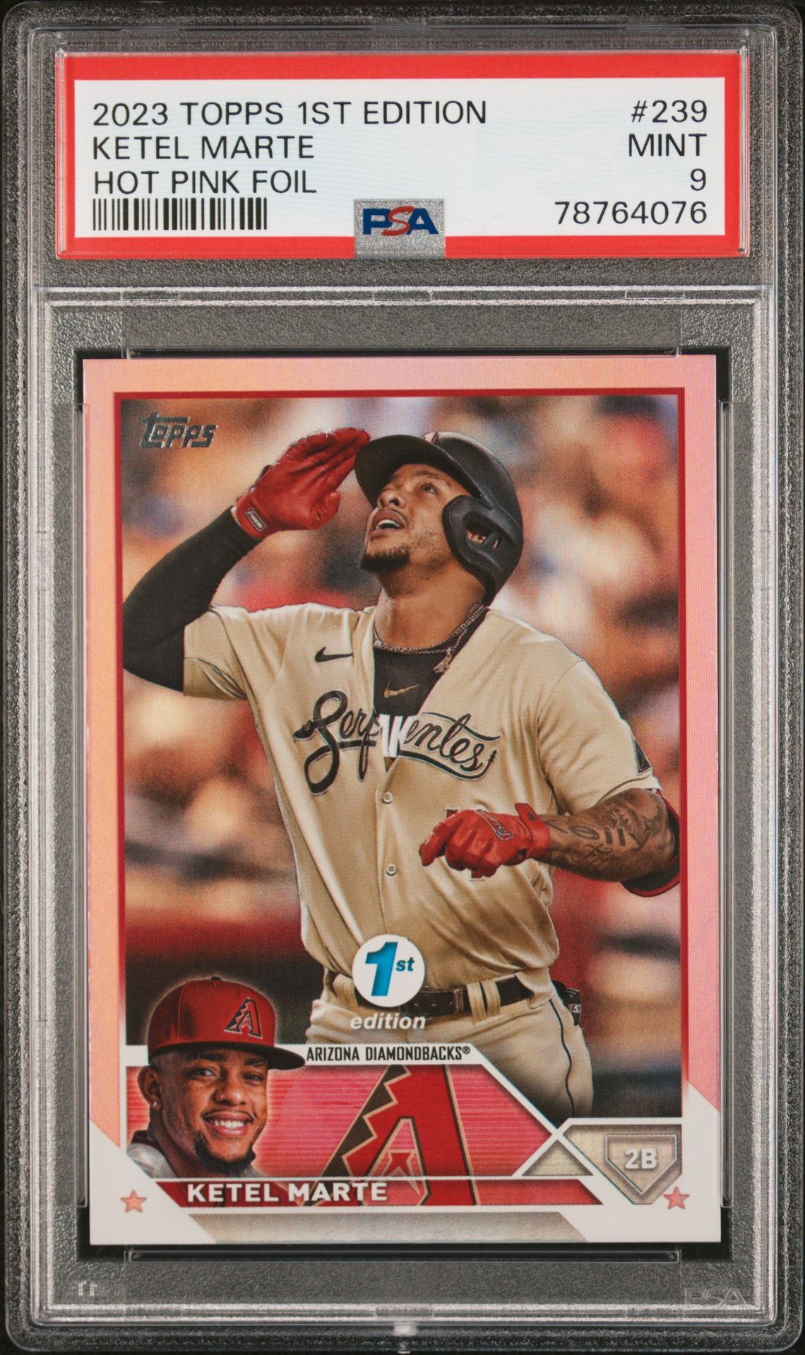 2023 Topps TOPPS 1ST EDITION HOT PINK FOIL #239 Ketel Marte front