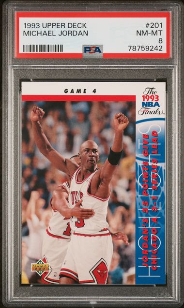 1993 Upper Deck 201 Michael Jordan – PSA NM-MT 8 on Goldin Auctions