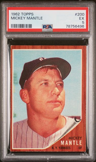 1963 Topps #200 Mickey Mantle New York Yankees Baseball Card Sgc 1