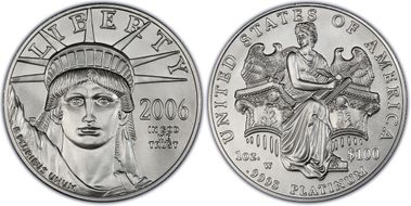 2006-W $100 Burnished St. of Liberty First Strike SP69