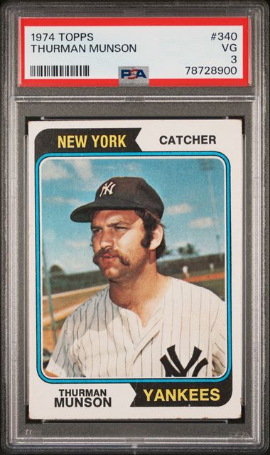 At Auction: 1972 Topps #441 Thurman Munson New York Yankees