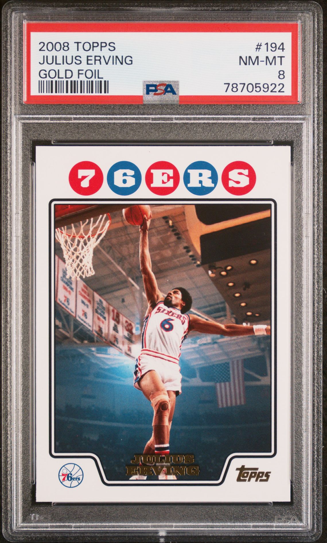 2008 Topps TOPPS GOLD FOIL #194 Julius Erving front