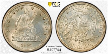 1891 25C MS65