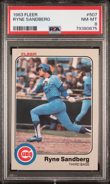 Ryne Sandberg Rookie Card 1983 Fleer #507