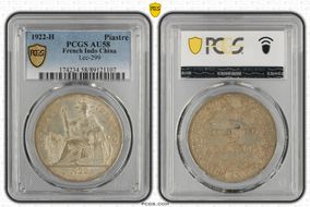 1922-H Piastre Lec-299 AU58