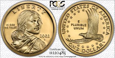 2002-S SAC$1 PR70DCAM