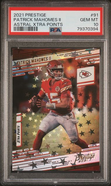 2021 Panini Prestige Patrick Mahomes Ii #91 (Astral Xtra Points) Gem Mt 10 front