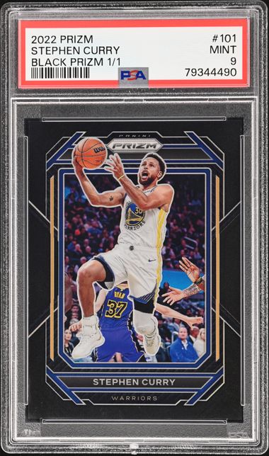 2022-23 Panini Prizm Black Prizm #101 Stephen Curry (#1/1) - PSA 