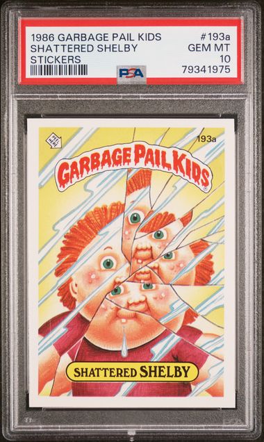 1986 Topps Garbage Pail Kids STICKERS #193A Shattered Shelby front