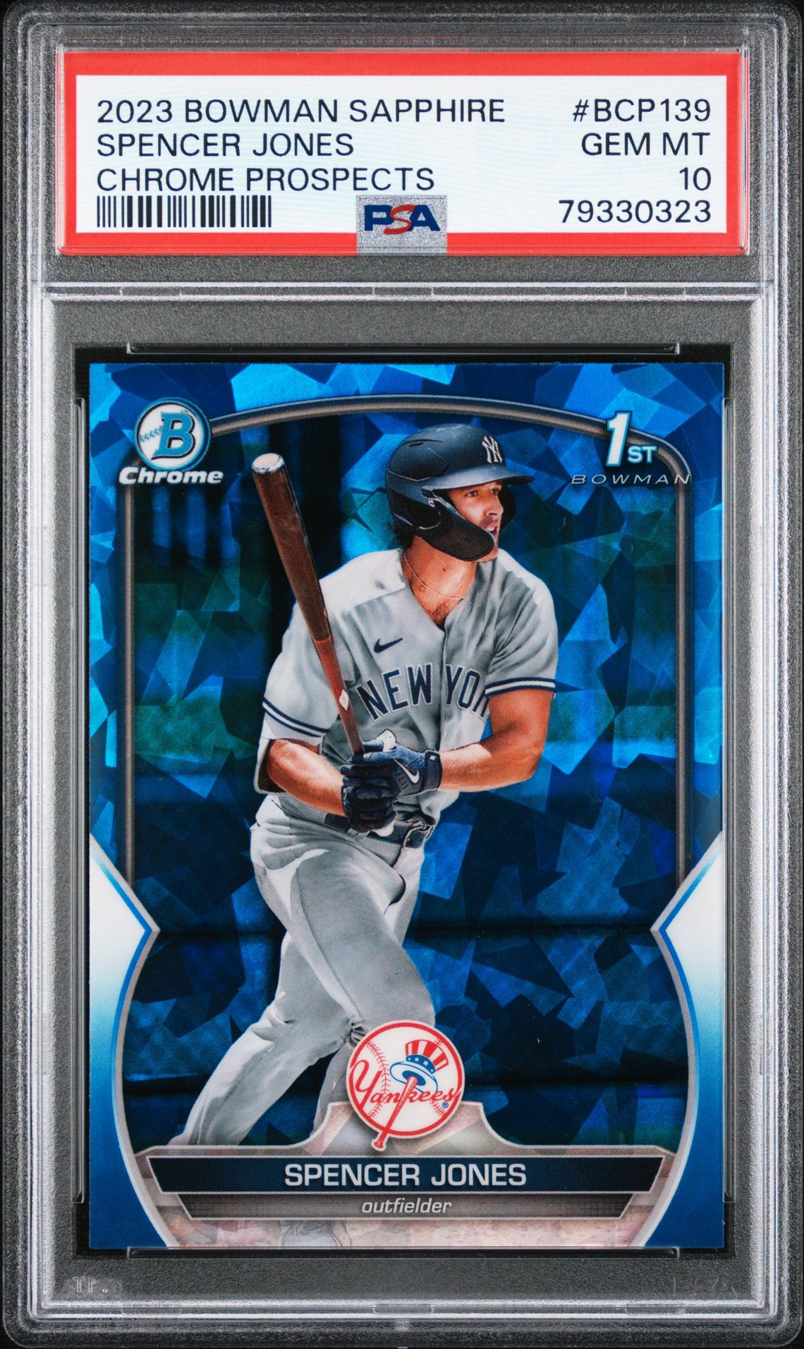2023 Bowman BOWMAN SAPPHIRE EDITION CHROME PROSPECTS #BCP139 Spencer Jones front
