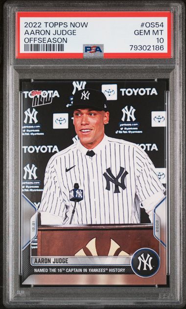 2022 Topps Now Offseason #OS54 Aaron Judge – PSA GEM MT 10 on 