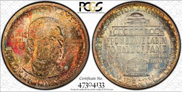 1947 50C Booker T. Washington MS67+ 