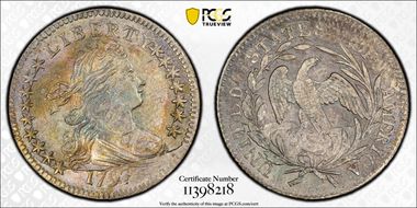 1797 10C JR-1, 16 Stars MS66
