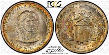 1934 50C Maryland MS67+