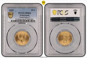 1925 10 G Pearls below I KM-162  Au MS64