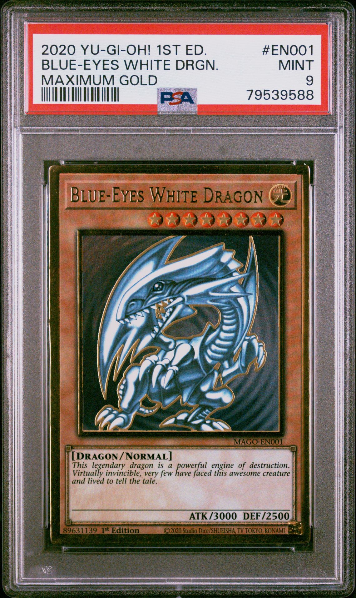 2020 Yu-Gi-Oh! YU-GI-OH! MAXIMUM GOLD #EN001 Blue-Eyes White Drgn. front