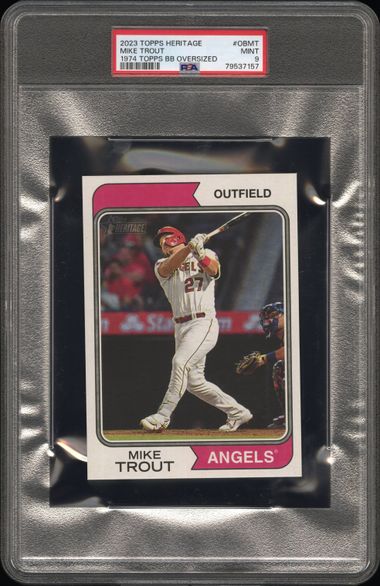 Mike Trout 2022 Topps Chrome Refractors #200 (PSA 9)