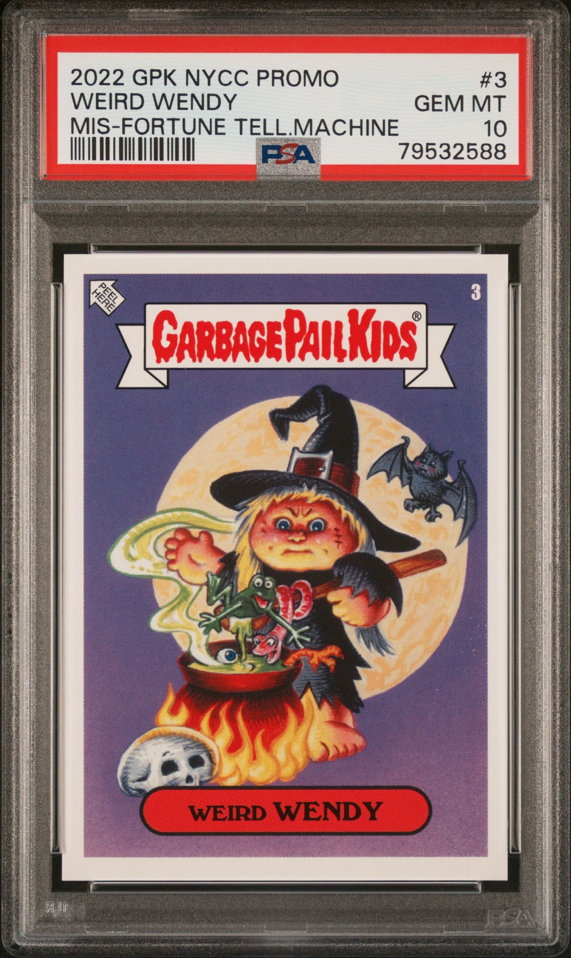 2022 Garbage Pail Kids GARBAGE PAIL KIDS NYCC PROMO MIS-FORTUNE TELL.MACHINE #3 Weird Wendy front