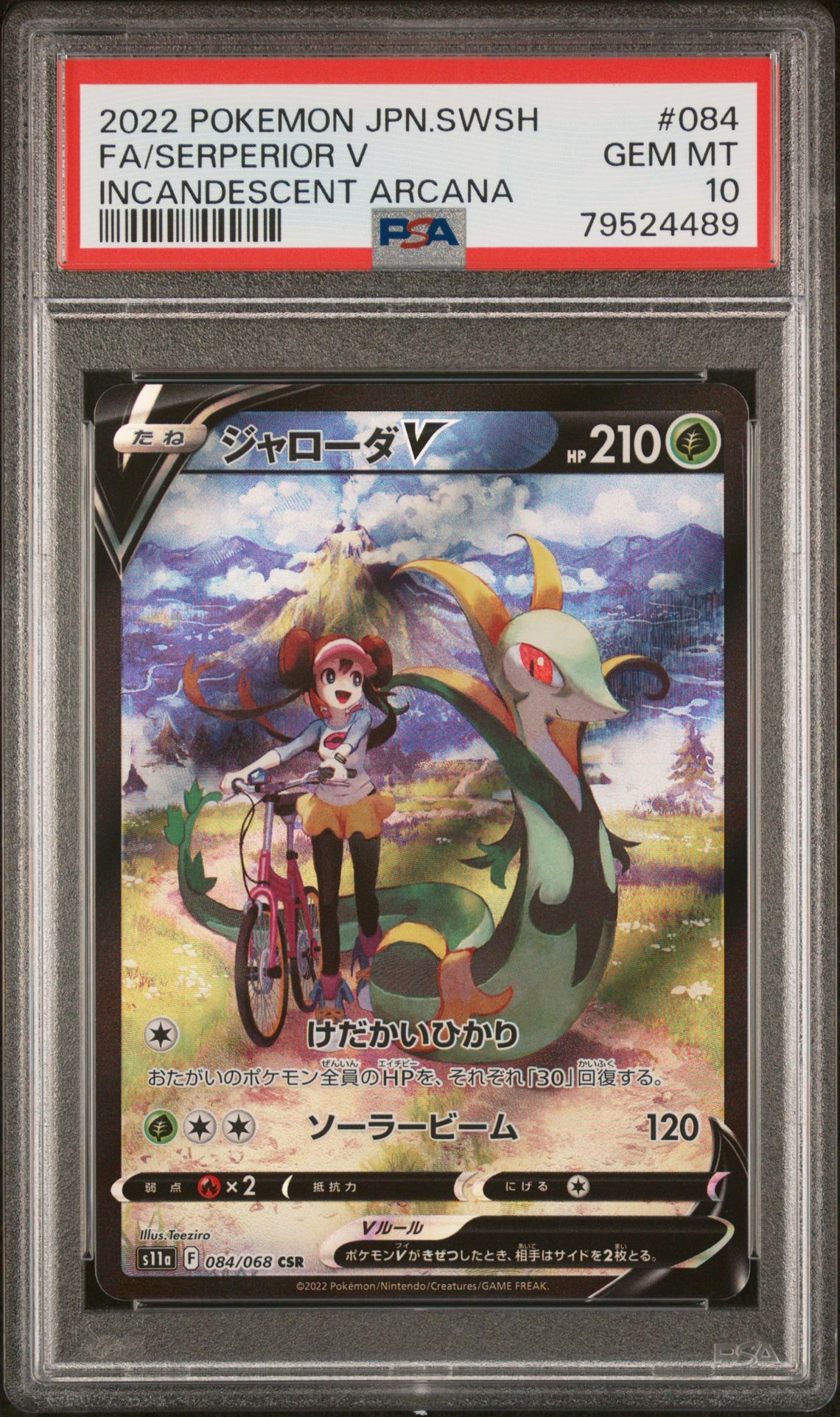 2022 Pokemon POKEMON JAPANESE SWORD & SHIELD INCANDESCENT ARCANA #084 Fa/Serperior V front
