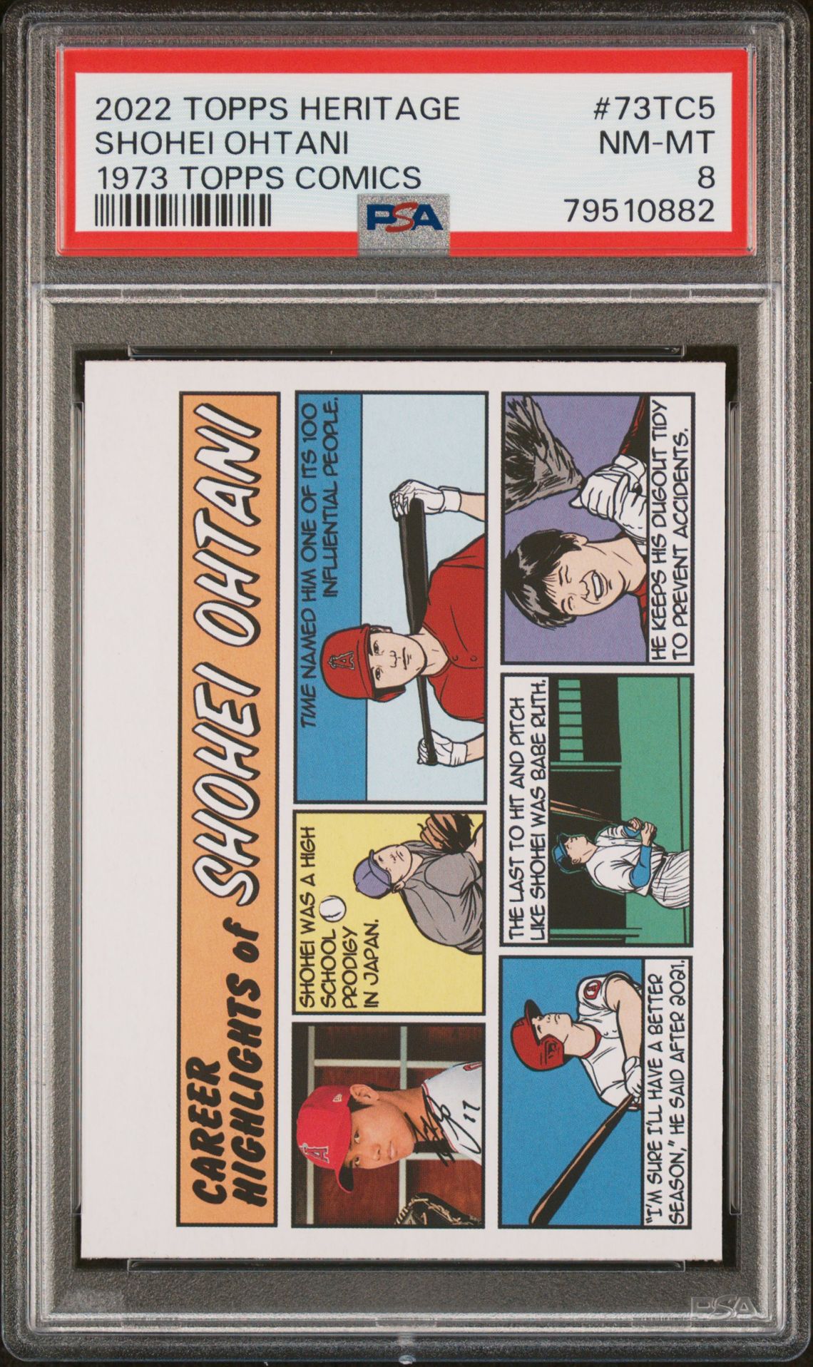 2022 Topps TOPPS HERITAGE 1973 TOPPS COMICS #73TC5 Shohei Ohtani front