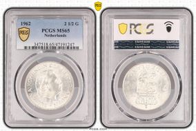 1962 2 1/2 G KM-185  Ag MS65