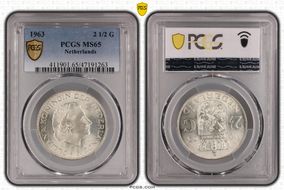 1963 2 1/2 G KM-185 Ag MS65