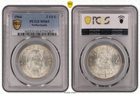 1964 2 1/2 G KM-185 Ag MS65