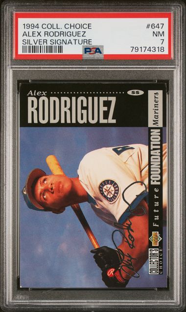 Alex Rodriguez 1994 Upper Deck Collector's Choice Rookie Card (PSA 8)