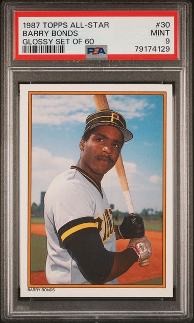 1987 Fleer #604 Barry Bonds Rookie Card - PSA NM-MT 8 on Goldin