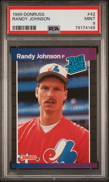 1989 Fleer Ad Partially Obscured #381 Randy Johnson Rookie Card