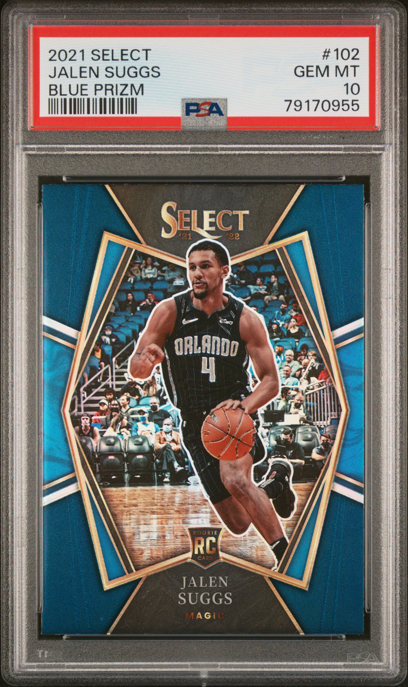 2021 Panini Select Blue Prizm #102 Jalen Suggs PSA 10