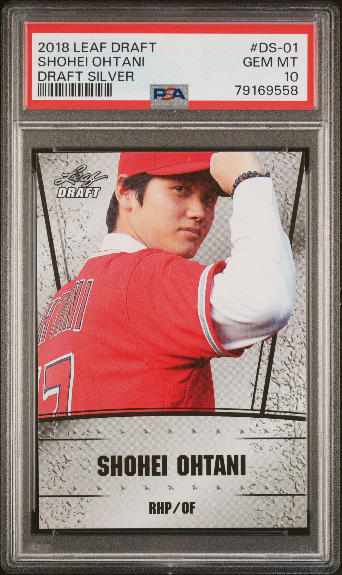 2018 Leaf LEAF DRAFT OHTANI DRAFT SILVER #DS-01 Shohei Ohtani front