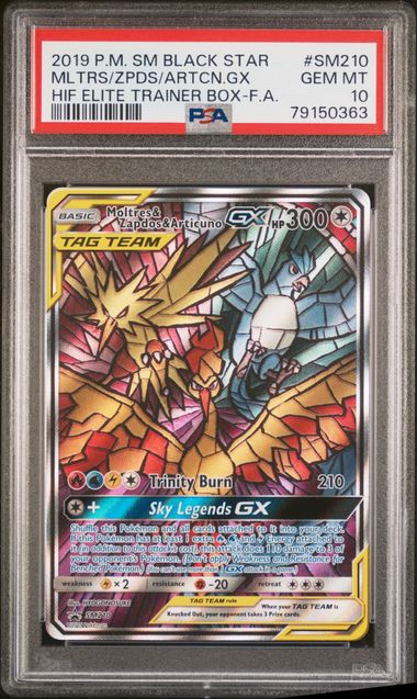 PSA 10 Gem Mint - SHINY ARTICUNO GX FULL ART - Pokemon