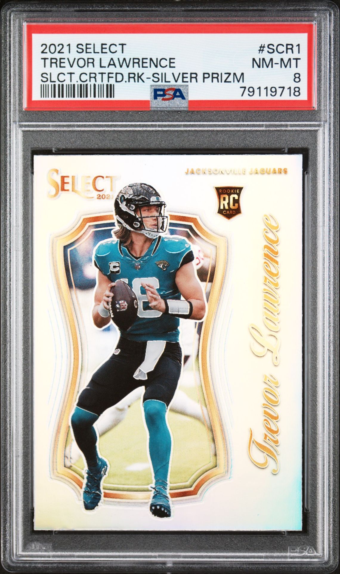 2021 Panini PANINI SELECT SELECT CERTIFIED ROOKIES SLCT.CRTFD.RK-SILVER PRIZM #SCR1 Trevor Lawrence front