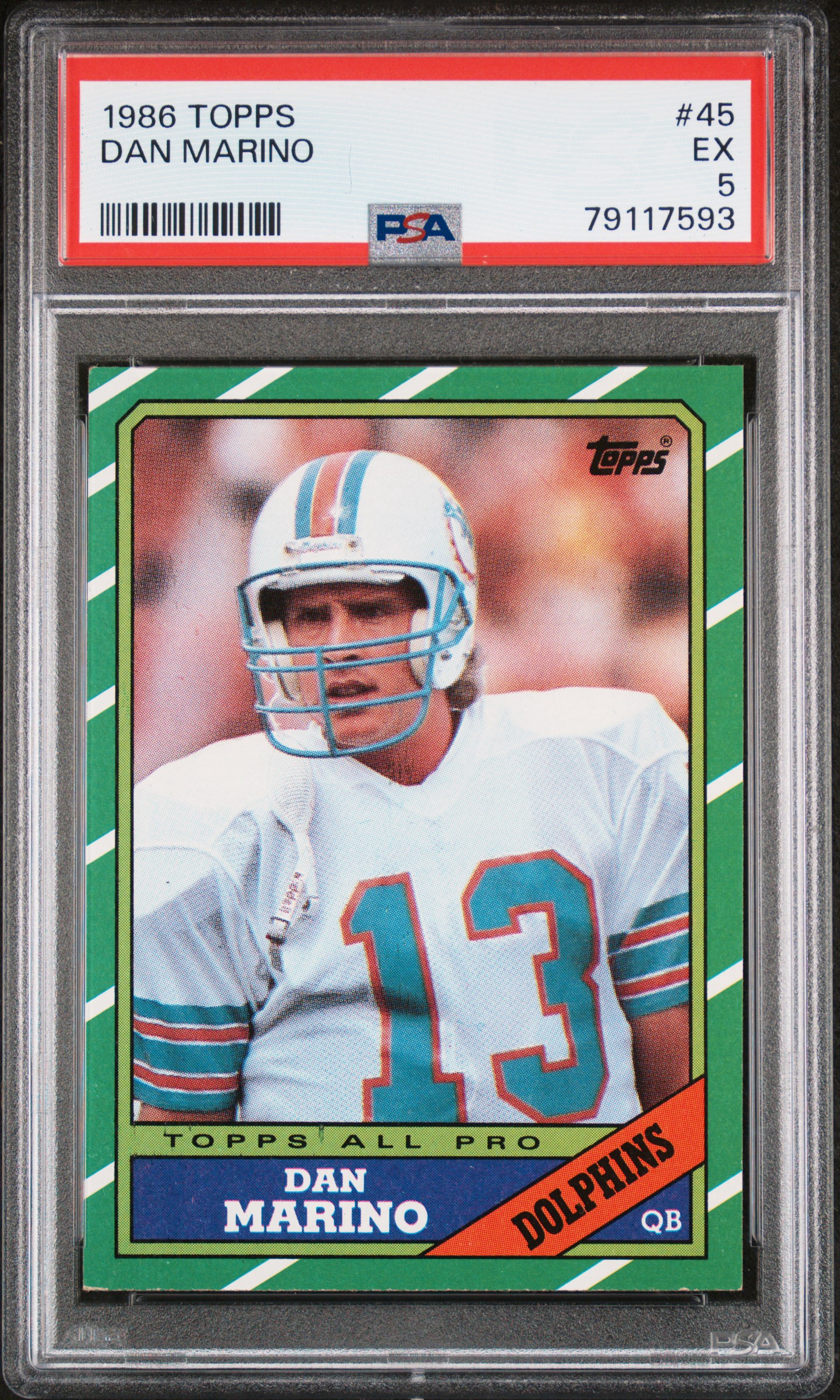 1986 Topps #45 Dan Marino – PSA EX 5