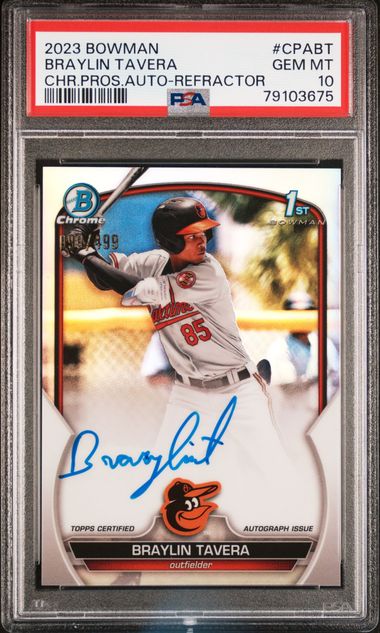 2023 Bowman Bowman Chrome Refractor Braylin Tavera front
