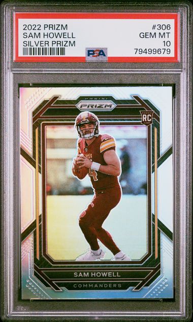 2022 Prizm jersey rookie card Sam Howell RG-SH Washington Commanders QB