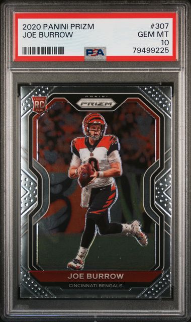 2020 Panini Prizm Joe Burrow RC Bengals Rookie Gear Jersey SILVER Prizm #1