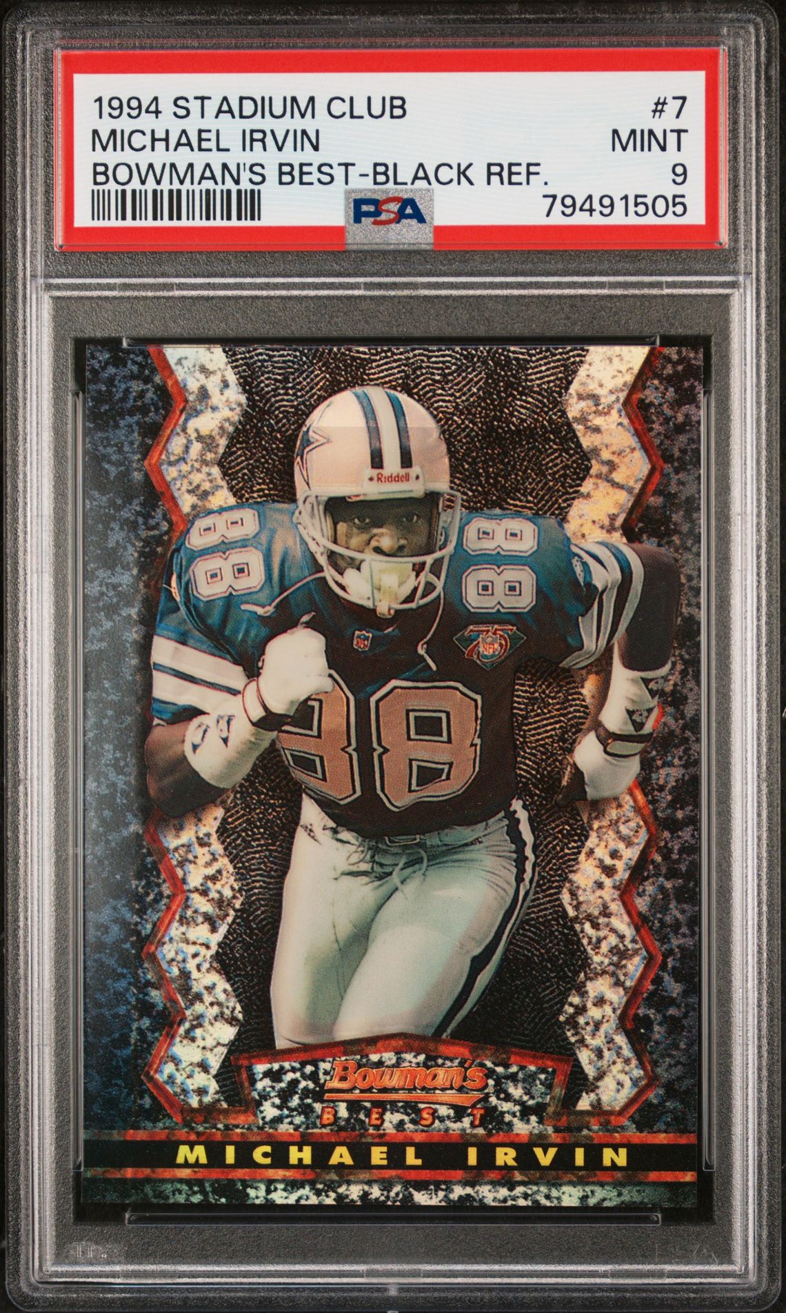 1994 Stadium Club STADIUM CLUB BOWMAN'S BEST REFRACTOR #7 Michael Irvin front