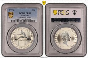 1996 $10 Strickland Matte PR69