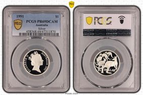 1991 $1 Silver PR69DCAM