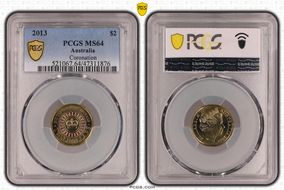 2013 $2 Coronation Colorized MS64