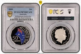 2000 50C Millennium - Colorized PR70DCAM