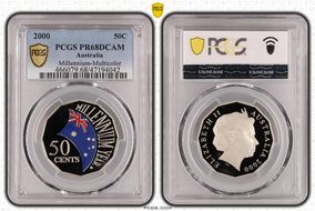 2000 50C Millennium - Colorized PR68DCAM