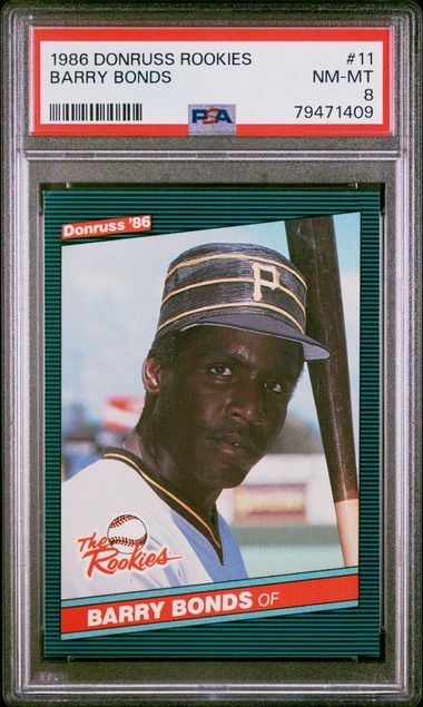 1987 Fleer #604 Barry Bonds Rookie Card - PSA NM-MT 8 on Goldin