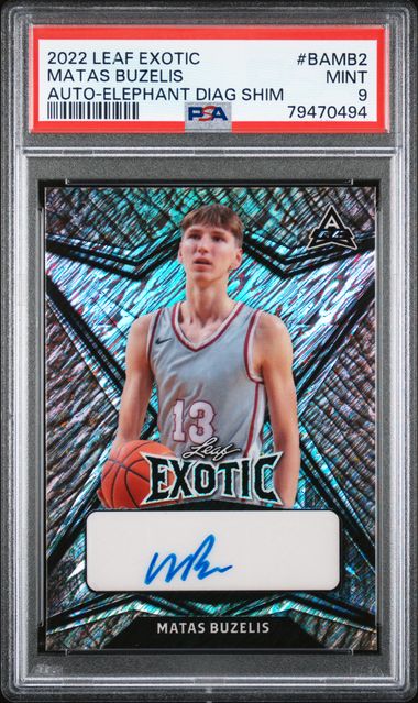 2022 Leaf Autograph #BAMB2 Matas Buzelis front